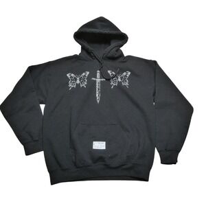 Post Malone Hoodie Sweatshirt Womens Medium Black Twelve Carat Toothache Graphic